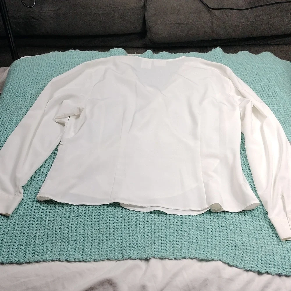 Liz Baker women's floral lace long sleeved blouse size 16 - Picture 9 of 12